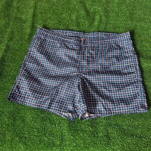Joe Fresh Quick Dry Pockets Swimwear Swim Navy Plaid Board Short Trunks Size S